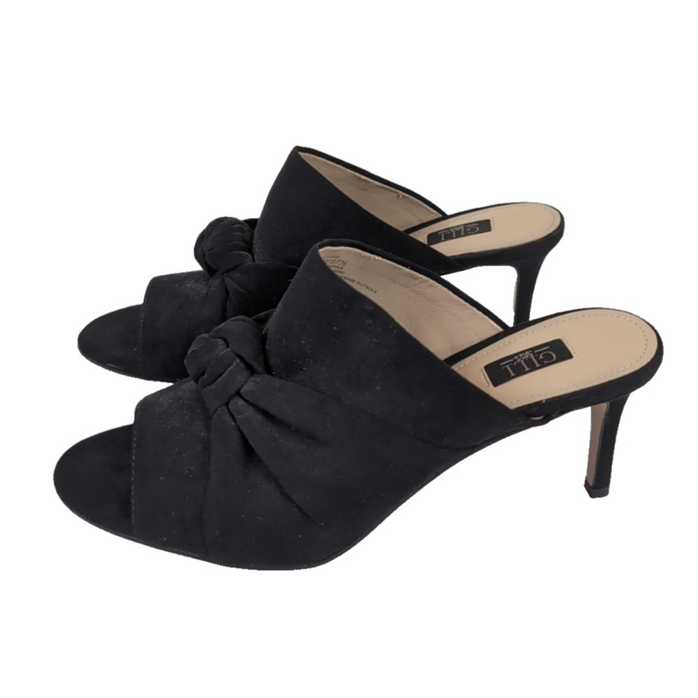G.I.L.I. High Heel Mule Open Toe Shoe Womens 7 Black Dressy Cocktail Party Event - Picture 2 of 12